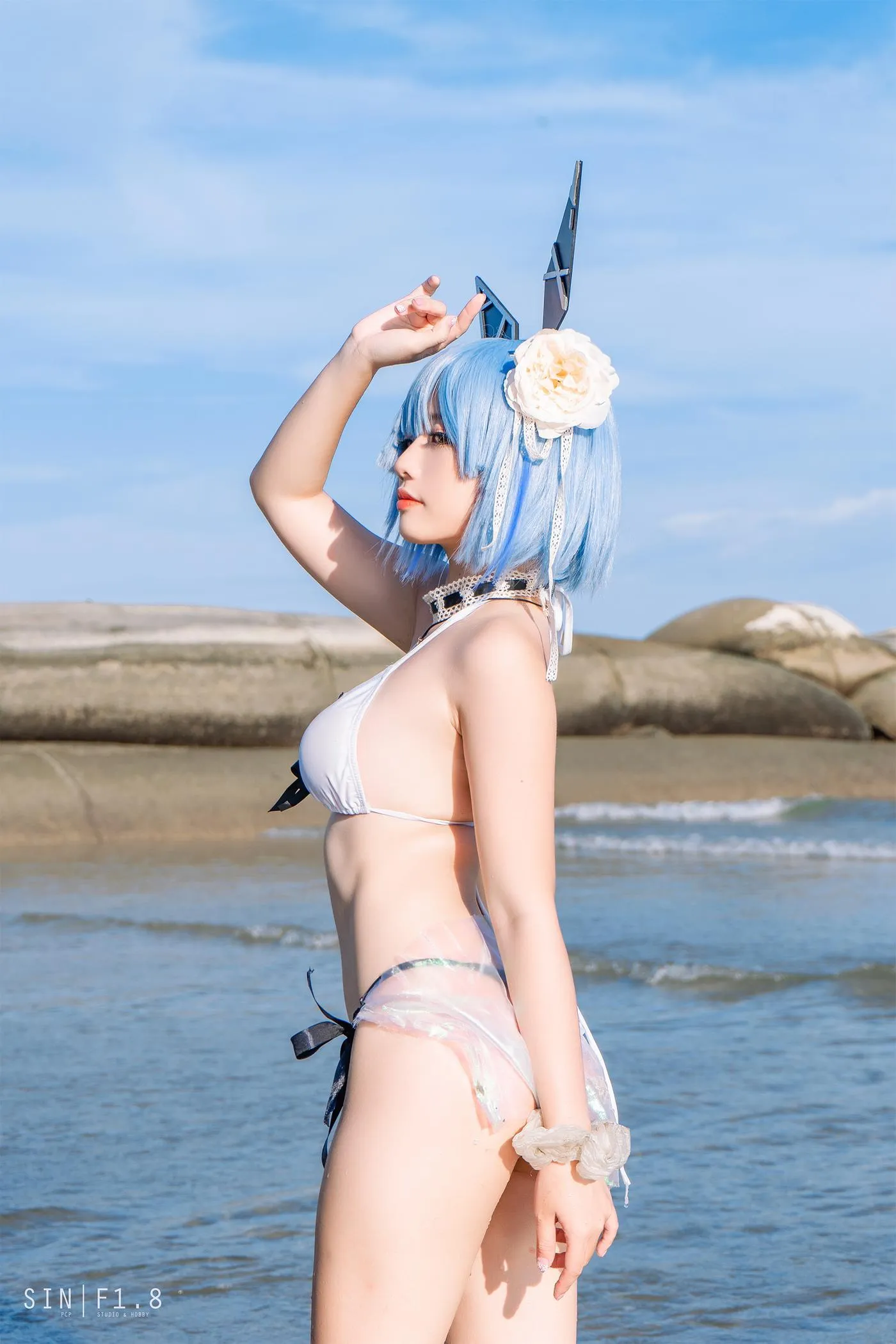 Messie Huang – NO.11 Gascogne swimsuit [20P]插图1